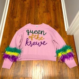 Queen of Sparkles “Queen of the Krewe” Mardi Gras Sweatshirt